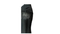 Black Mermaid Knit Gown - Long Black Sleeves with Mesh Detailing