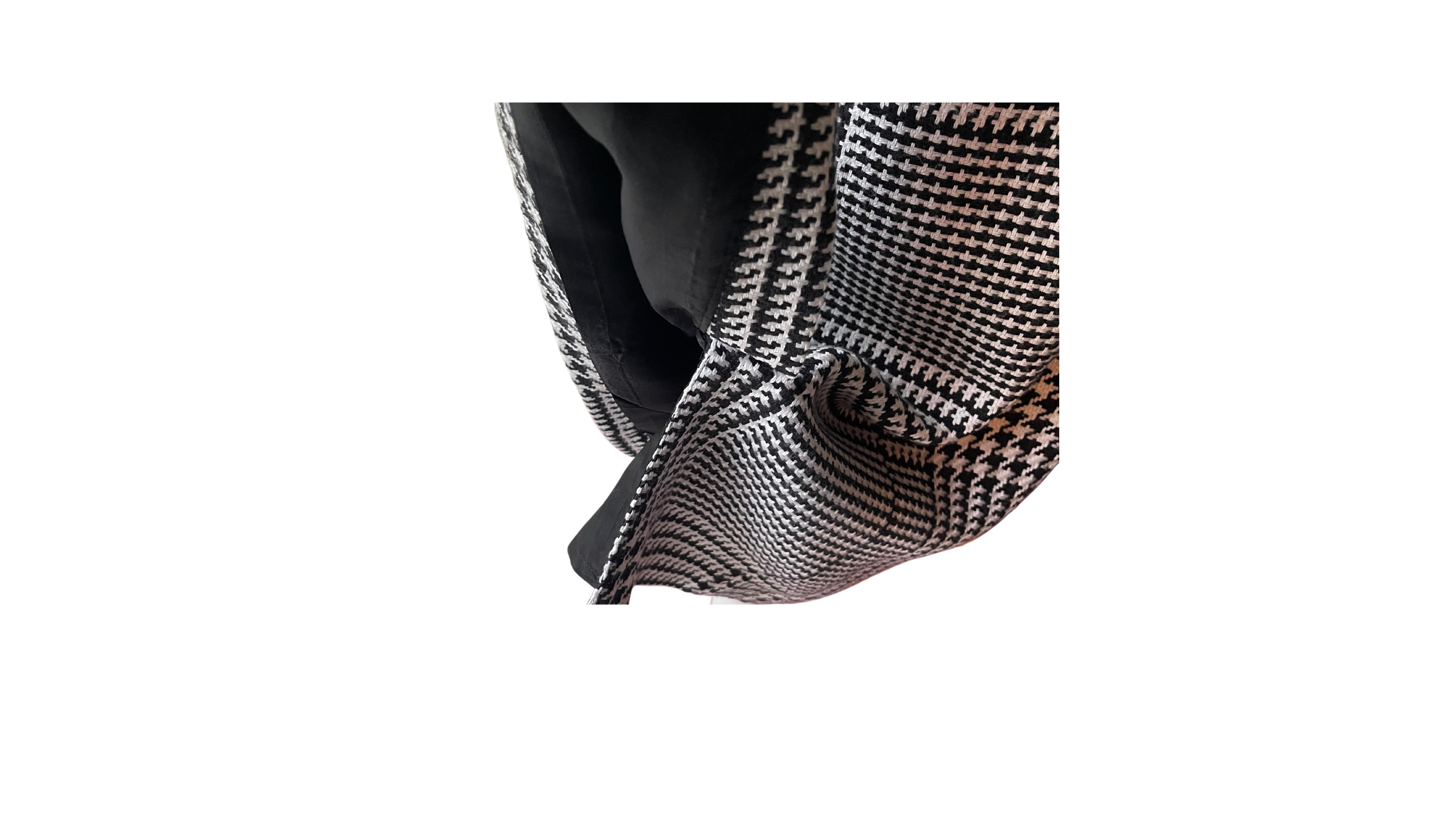 Houndstooth Strapless Wool Dress
