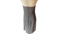 Houndstooth Strapless Wool Dress