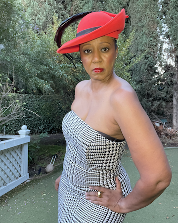 Vintage Red Hat with Black Feather